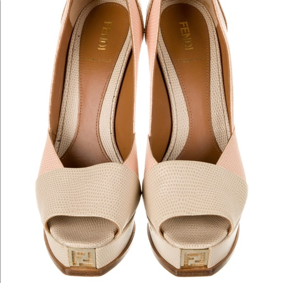 Fendi logo Ff monogram platform size 38.5 - Picture 3 of 5